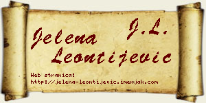 Jelena Leontijević vizit kartica